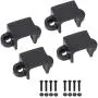 MECCANIXITY Motor Mounting Bracket Motor Base 11.5mm Black with Screws Nuts for N20 Micro Gear Motor 4 Pack