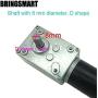 BRINGSMART Self-locking 24V 160rpm DC Worm Gear Motor 10kg.cm Reversed Mini Turbine Geared Motor for DIY Robot Curtain Machine Rotating Table Door Lock (24V 160rpm)