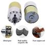 520 High Torque Micro Brush DC Motor Low Speed Gear Reduction Motor Eccentric Shaft Gearbox Diameter 37mm High Torque All Metal Gear Electric Micro Gear Motor (24 Volt, 200RMP)