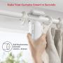 SwitchBot Curtain Smart Electric Motor - Wireless App or Automate Timer Control, Add SwitchBot Hub Mini to Make it Compatible with Alexa, Google Home, HomePod, IFTTT (Rod, White)