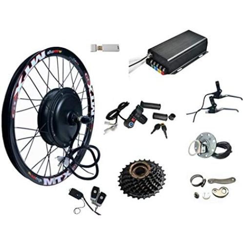 Programmable, 3000W Electric Bike Conversion Kit with 3000W Brushless DC Motor/E-Bike Conversion Kit,72V 80A Sabvoton Controller with PAS and Alarm