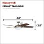 Honeywell Ceiling Fans 50196 Carmel 48