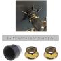 1 Set E-Bike Hub Motor Nuts Bike Safety Washers Electric Bicycle Wheel Lock Nuts Motor Axle Bolt Screw for 750W-1500W Motors with 14mm Shaft