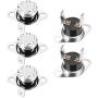 uxcell KSD301 Thermostat 95°C/203°F 10A Normally Open N.O Adjust Snap Disc Temperature Switch for Microwave Oven Coffee Maker 5pcs