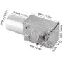 DC 12/24V Brushless Worm Motor Speed Reduction Gear Motor for Robots Locks DIY, Gear Motor 4~150Rpm (12V 90RPM)