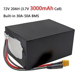 Wnicek 72V 20Ah E-Bike Battery Pack Electric Motorcycles/Electric Scooter/Mopeds/Electric Cars/Electric Tricycles Lithium-ion Battery with Charger and BMS Fit for 2800W-1000W Motor