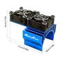 Hobby Fans RC Motor Heatsink with Double Cooling Fans 5V Aluminum Heat Sink Fit 540 550 3650 F540 Size Brushless Motor Engine Motor Heatsink for 1/10 RC Car Truck Buggy Crawler