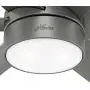 Hunter Fan Company 59625 Solaria Ceiling Fan, 60, Matte Silver Finish