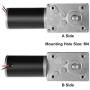 uxcell Double Shaft Worm Gear Motor DC 12V 110RPM High Torque Speed Reduction Motor with Metal Gearbox