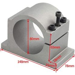 RATTMMOTOR 80mm CNC Spindle Motor Clamp Mount Bracket with 3pcs Screws for 1.5kw 2.2kw CNC Router Engraving Milling Spindle