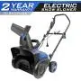 Snow Joe SJ615E Electric Single Stage Snow Thrower | 15-Inch | 11 Amp Motor,Black & SJ-SHLV01 18-in Strain-Reducing Snow Shovel w/Spring Assisted Handle, Blue