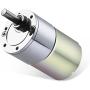 Greartisan DC 12V 120RPM Gear Motor High Torque Electric Micro Speed Reduction Geared Motor Eccentric Output Shaft 37mm Diameter Gearbox