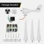 Dyna-Living 400W DC 12V Wind Turbine Generator 3 Blades & 5 Blades 500W 12V Wind Turbine Motor with Charge Controller for Home Marine Industrial Energy (Not Included Mast)