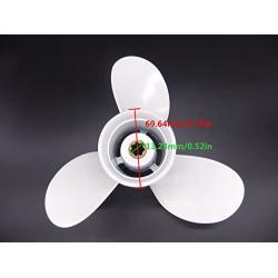 SouthMarine Aluminum Propeller 8 1/2 x 7 1/2-N for Yamaha 6hp 8hp 9.9hp F6 F8 F9.9 Boat Engines 6G1-45943-00-EL 6G1-45943-00-00 8.5x7.5