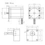 Ratio 1:5 Gearbox Nema23 Geared Stepper Motor 76mm 850oz-in 3A 4-Lead High Torque Speed Reduction Motor with Gear Box Motor for CNC Milling Lathe Router Engraving Machine