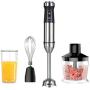 Immersion Hand Blender Multi-Purpose 220V 4 IN 1 Blender Heavy Duty Copper Motor Stainless Steel Finish Includes Whisk Attachment, Chopper and Smoothies Cup (UK Plug) Immersion Hand Blender Multi-Purpose 220V 4 IN 1 Blender Heavy Duty Copper Motor Stainless Steel Finish Includes Whisk Attachment, Chopper and Smoothies Cup (UK Plug)