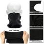 Pack of 2 Bandana Face Hat for Outdoor Airsoft Motorcycle Ski Mask Winter Sun Balaclava Black Tactical Hood Helmet Face Cover