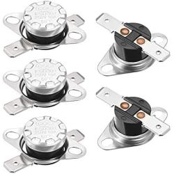 uxcell KSD301 Thermostat 50°C/122°F 10A Normally Closed N.C Adjust Snap Disc Temperature Switch for Microwave,Oven,Coffee Maker 5pcs