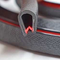 Seals strip Edge Trim Black U Extrusion Medium Size PVC Rubber Seal Protector| U Height: 0.55