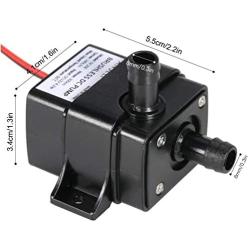 Mini Submersible Water Pump 2 Pack, DC 12V Ultra-Quiet Electric Brushless Submersible Fountain Pump for Aquarium Fish Tank Hydroponic Fountains