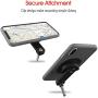 Bike Phone Mount for Mountain Bicycle, Universal Aluminum Road Bike Stem Cap Cell Phone Holder, Connect Quickly Riding Clip Stand, MTB Handlebar Clamp Quick Release for iPhone Samsung Google-Black