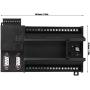 Omabeta PLC Controller, Industrial Control Board Rail Installation Relay Output Interference Prevention ABS DC 24V for Packaging