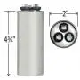 PowerWell 35 + 5 MFD uf 370 VAC or 440 Volt Dual Run Round Capacitor PW-35/5/R for Condenser Straight Cool or Heat Pump Air Conditioner 35/5 Micro Farad – Guaranteed to Last 5 Years