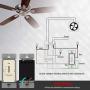 ENERLITES 3 Speed in-Wall Ceiling Fan Control, Slide Switch, 120VAC, 2.5A, Single-Pole, No Neutral Wire Required, 17000-F3-LA-F, Light Almond