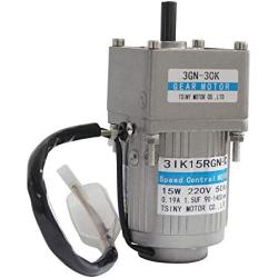 Bemonoc 15Watts AC 220V 50/60HZ High Torque 54 RPM Speed Adjustable Gear Reducer Motor & AC Speed Controller Kits CW CCW For industry