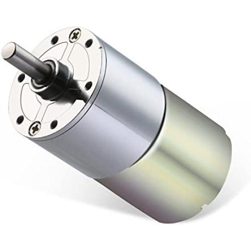 Greartisan DC 12V 10RPM Gear Motor High Torque Electric Micro Speed Reduction Geared Motor Centric Output Shaft 37mm Diameter Gearbox