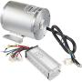 Mophorn 1800W Electric Brushless DC Motor Kit - 48V 4500rpm Brushless Motor with 32A Speed Controller and Throttle Grip Kit for Go Karts E-Bike Electric Throttle Motorcycle Scooter