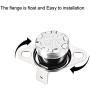 uxcell KSD301 Thermostat 50°C/122°F 10A Normally Open N.O Adjust Snap Disc Temperature Switch for Microwave Oven Coffee Maker 2pcs