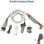 LUOOV [Upgraded] Portable Camping Shower, Compact Shower Pump with USB Rechargeable Batteries, Handheld Outdoor Shower Head for Camping, Hiking, Traveling Use Portable Shower