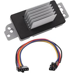15 81773 HVAC Blower Motor Resistor - Air Conditioning Blower Control Module Kit with Harness Compatible with Chevy, GMC Vehicles - Silverado, Tahoe, Suburban, Sierra, Yukon XL - 89018778, 89019351