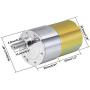 uxcell 24V DC 570 RPM Gear Motor High Torque Electric Reduction Gearbox Eccentric Output Shaft