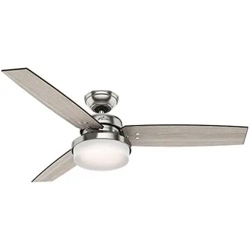 Hunter Sentinel Indoor Ceiling Fan with LED Light and Remote Control, 52