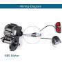 Ebike 6V LED Tail Light for Bafang Mid Drive Crank Motor Kit 250W 350W 500W 1000W Electric Bike Rear Rack Brake Lamp