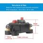 WOHHOM 300Amp Circuit Breaker Manual Reset Fuse holder, 30A-300A 12V-24V DC Protection Reset Fuse for Trolling Motor Auto Car Marine Boat Stereo Audio Inline Fuse Inverter (300A)