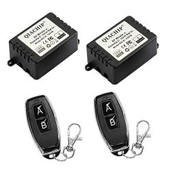 QIACHIP DC 12V 1CH 433Mhz RF Wireless Relay Remote Control Light Momentary Switch Transmitter with Receiver (2 Relays)