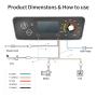Utheer BBQ Digital Thermostat Controller Board for Pit Boss Wood Oven Grills P7-340/700/1000 with LCD Display