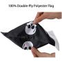 Motorcycle Flagpole Mount with Skull Flag for Harley Davidson Honda Goldwing CB VTX CBR Yamaha - Fits 1/2