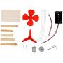 DIY Wind Generator Toy 1.5V Small Motor Vertical Wind Turbines Electricity Power Generator Model Children Educational Toy Kit