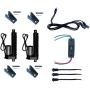 WindyNation (2pcs) 12 Volt, 225 lbs Linear Actuators + Up Down DPDT Switch + Mounting Brackets + Connectors (Momentary or Maintained Up Down Switch) (2