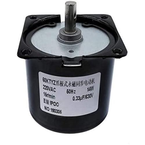 Electronic Components Motor Permanent Magnet Synchronous Motor 60KTYZ Speed Reducer Motors AC220V 14W Controllable Positive and Negative Inversion (Speed : 10rpm)