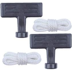 2 x Recoil Starter Pull Handle Grip & Rope Kit for Honda GX160 GX200 GX120 GX110 Engine Motor Trimmer Brush Cutter 28461