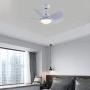 CJOY Ceiling Fan with Lights, 30 Small Modern Ceiling Fan with 5 Reversible Blades, Remote Controls, Adjustable Color Temperature, for Indoor/Outdoor, Matte White