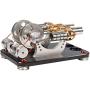Sunnytech Hot Air Stirling Engine Motor Toy Spark Gap Tesla Coil Magic Prop M16-22-D-WH12