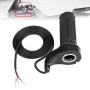 Qiilu Universal Twist Throttle Handle Grip Motorcycle Accelerator Electric Scooter Twist Speed Throttle Grip with 3 Cables for Replacement