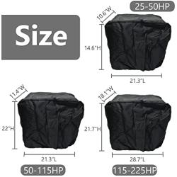 FCOUIID Outboard Motor Cover Boat Motor Cover, Outboard Engine Cover Up to 50-115 Thick (Black,2 Strokes)