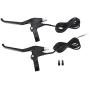 Drfeify 1 Pair Bike Bicycle Braker, Bike Handle 2 Wire Brake Lever Left & Right Brake Lever Set Accessory for Mountain Bicycle, Electric Bike Accessory